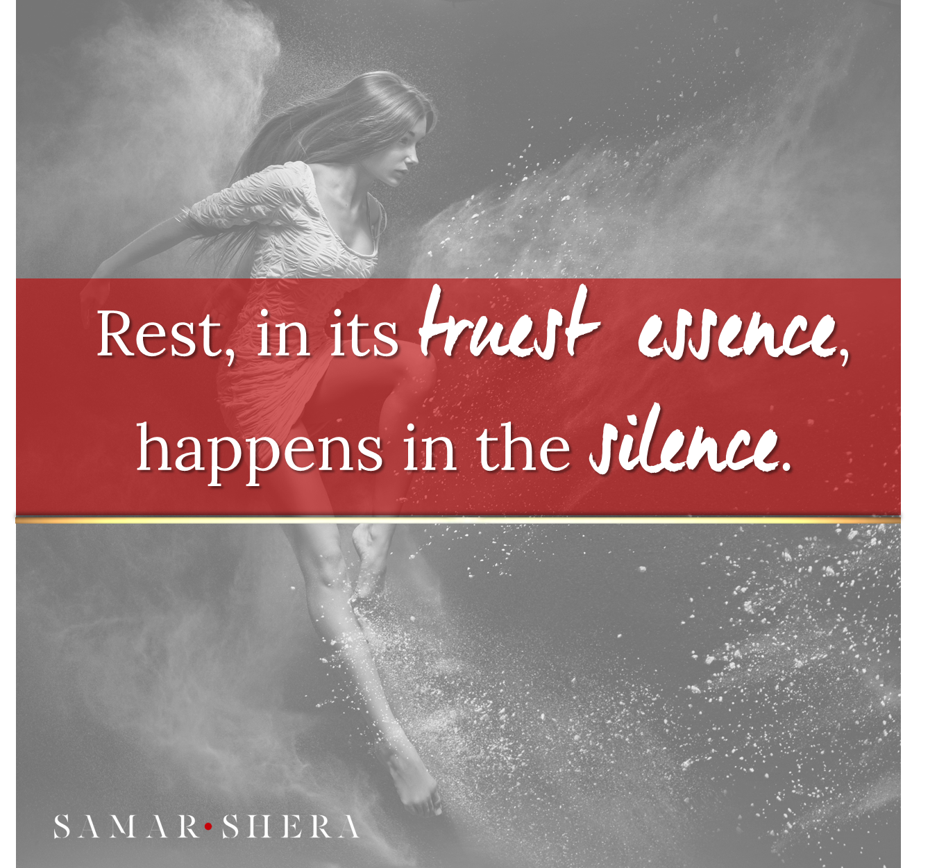 Rest, in its truest essence, happens in the silence. 